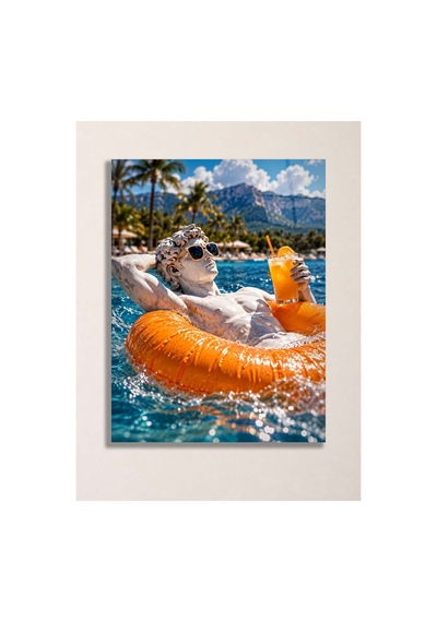 Dolce Vita Antik Yunan Heykeli Ve Akdeniz'in Yaz Esintisi A3 Metal Tablo Çok Renkli - 937548880 Çok Renkli - 937548880 Çok Renkli