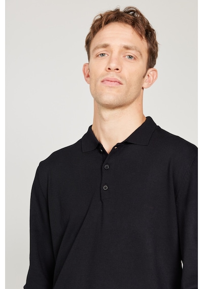 AC&Co / Altınyıldız Classics Erkek Sıyah Standart Fit Normal Kesim Polo Yaka Triko Kazak Siyah AC&Co / Altınyıldız Classics Erkek Sıyah Standart Fit Normal Kesim Polo Yaka Triko Kazak Siyah