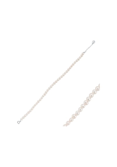 5,5 Mm Sıralı Top Barok İnci Bileklik 19 Cm / Rose Rose Pembe Altın