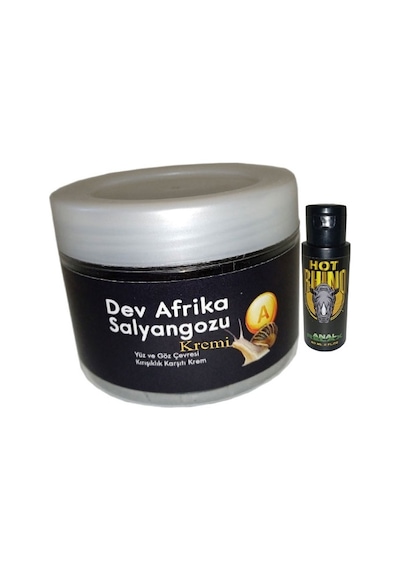 Giant Dev Afrikasalyangozu Yaşlanmakarşıtı Kremi 100 Ml + Hotrhino Bay Bayan Analrahatlatıcı Krem