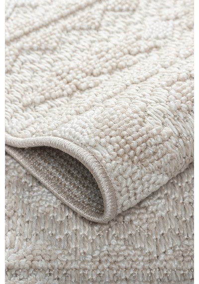 Badelya Home Krem Bej İskandinav Modern Tasarım Sisal Bukle Özel Ölçü Salon Oturma Odası Koridor Halısı Yolluk