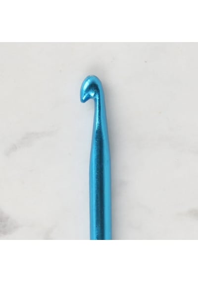Abarta 6,0mm Renkli Metal Uzun Gagalı Örgü Şiş Tunus Tığ 35cm-mavi 1 Adet