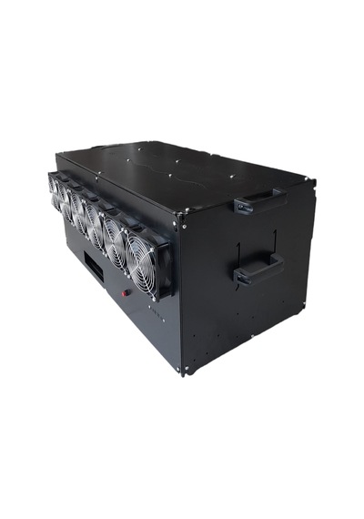 RigBu Kapalı Mining Rig Kasası SK77 Fanlı Siyah