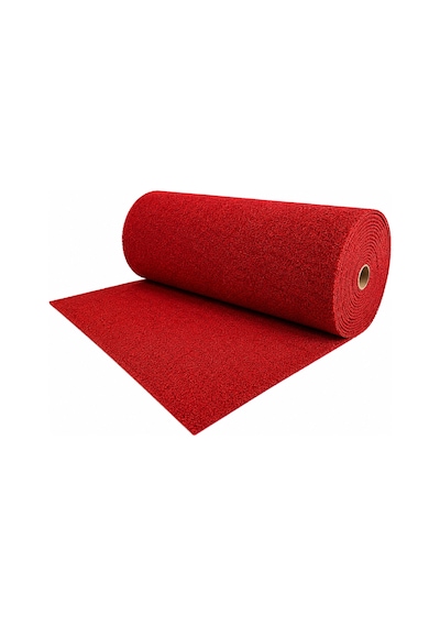 Kıvırcık Paspas 14 Mm 100x150 Cm Kırmızı Pvc Kaymaz Tabanlı