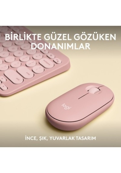 Türkçe Q Klavye Ve Mouse Seti İle Çoklu Cihaz Desteği