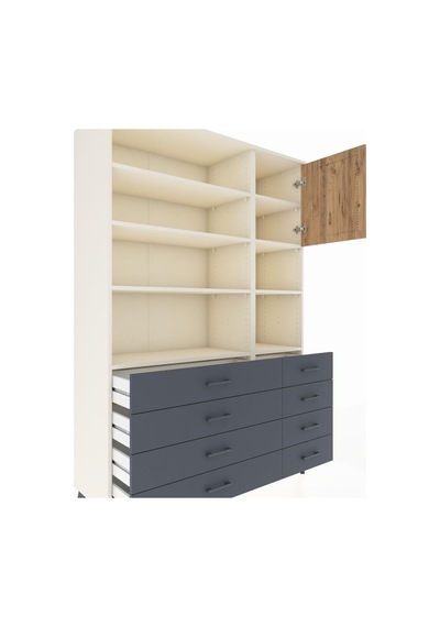 Hyperion Dolap 8 Raflı 8 Çekmeceli Tek Kapaklı 132x44x195 Aytaşı-çam/antrasit Atlas Çam/antrasıt Hyperion Dolap 8 Raflı 8 Çekmeceli Tek Kapaklı 132x44x195 Aytaşı-çam/antrasit Atlas Çam/antrasıt