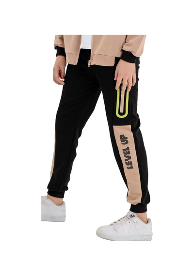 İrem Erkek Çocuk Level Up Yazı Desenli Fermuar Kapamalı Kapüşonlu Fermuar Detay Bej Renk Eşofman Takımı İrem Erkek Çocuk Level Up Yazı Desenli Fermuar Kapamalı Kapüşonlu Fermuar Detay Bej Renk Eşofman Takımı