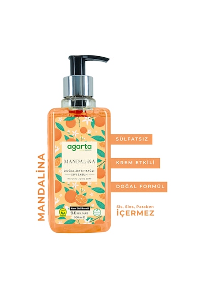 Agarta Doğal 500 ML Mandalina Sıvı Sabun