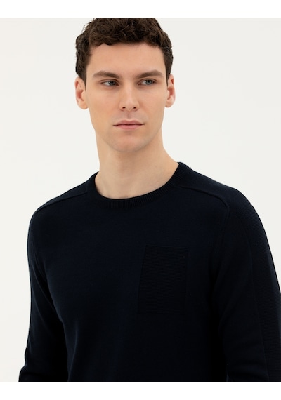 Pierre Cardin Erkek Koyu Lacivert Triko Kazak 50281779-vr100 Koyu Lacivert