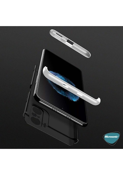 Microsonic Xiaomi Redmi K40 Kılıf Double Dip 360 Protective
