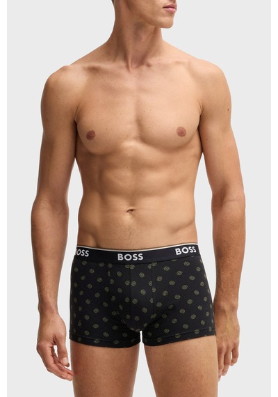 Boss Erkek Boxer 50531701 990 Siyah-yeşil Siyah-yeşil