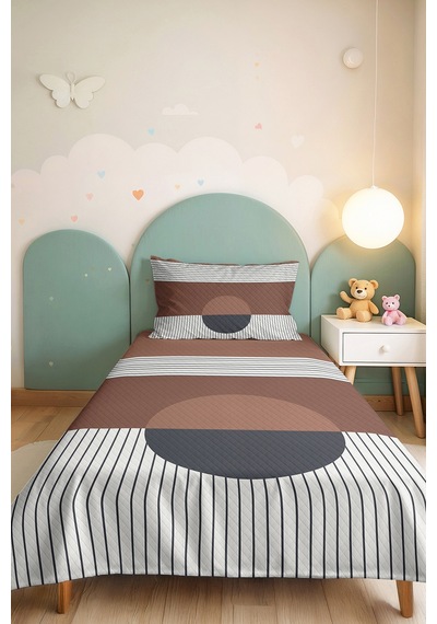 Geometrik Çizgili Bej Genç Odası Tek Kişilik Pike Takımı - Kahve 160x220 Cm Kapitone Yatak Örtüsü Kremamsı Toprak Işıltısı Geometrik Çizgili Bej Genç Odası Tek Kişilik Pike Takımı - Kahve 160x220 Cm Kapitone Yatak Örtüsü Kremamsı Toprak Işıltısı