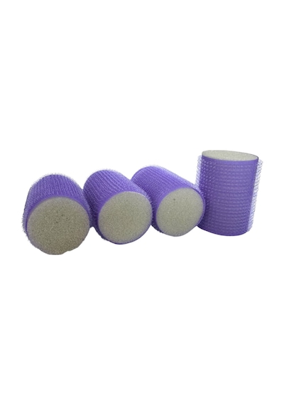 Croc Cb14 Mor Çap:4cm 4lü Mini Paket Bigudi Cırtlı Saç Bigudisi