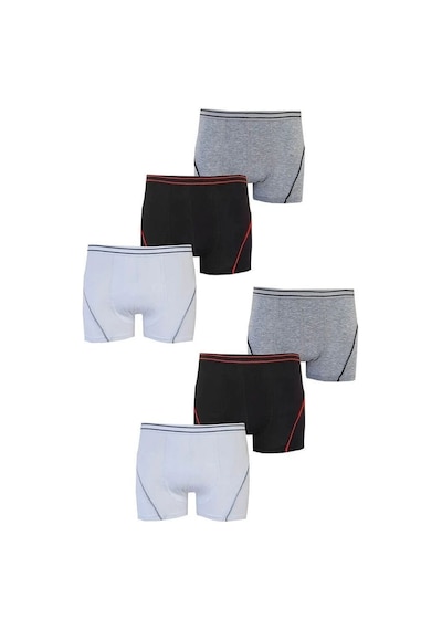 Tutku Tec0133 Çocuk Erkek Elastan Boxer Pamuklu Esnek Rahat Günlük Kullanım İç Giyim 6 Lı Paket Beyaz