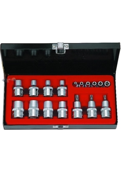 Rico 1/4 1/2 Torx Lokma Seti Takımı 18 Parça