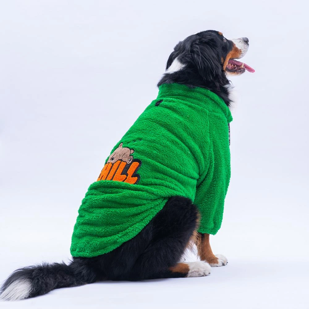 Yeşil Oslo Chill Urban Moods Peluş Orta Büyük Irklar Köpek Kıyafeti Köpek Sweati