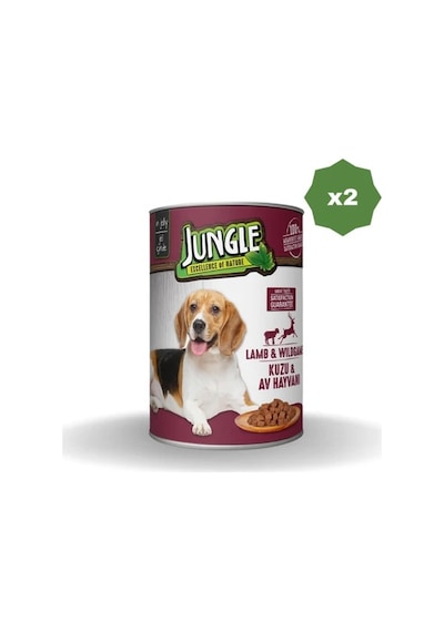 Jungle Kuzu Etli Yavru Köpek Maması 400 Gr - 2 Adet
