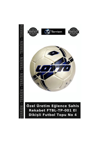 Özel Üretim Eğlence Sahis Rekabet Ftbl-tp-001 El Dikişli Futbol Topu No 4 Çok Renkli