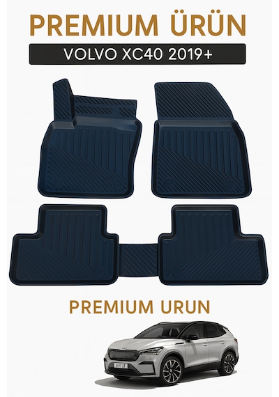 Gold Volvo Xc40 2018+ Uyumlu 3d Havuzlu Oto Paspas Premium
