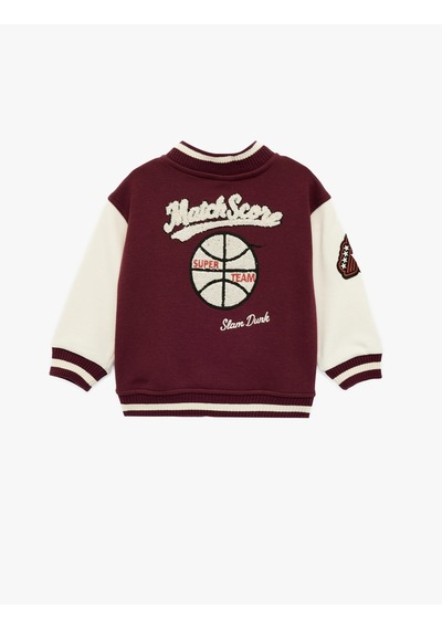 Koton Uzun Kollu Cepli Renk Kontrastlı Baskılı Oversize Kolej Yaka Bomber Ceket Bordo 6smb20003tk Bordo Koton Uzun Kollu Cepli Renk Kontrastlı Baskılı Oversize Kolej Yaka Bomber Ceket Bordo 6smb20003tk Bordo