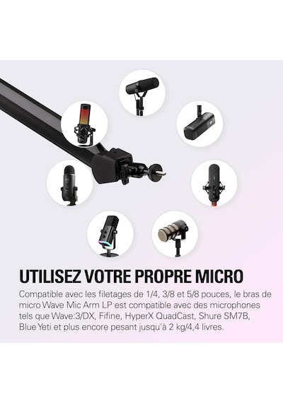 Elgato Wave Mikrofon Taşıyıcı Kol, Karşı Ağırlık Dengesi, Her Yöne 360 Derece Ayarlama, Kablo Gizleme Kanalları 10aam9901 1