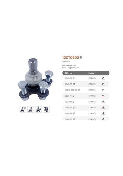 Asmetal 10ct0600 Rotil P207 C2 C3 1.4 Hdi 1.6 Hdı 1.4 16v 1.6 16v 2002 364077