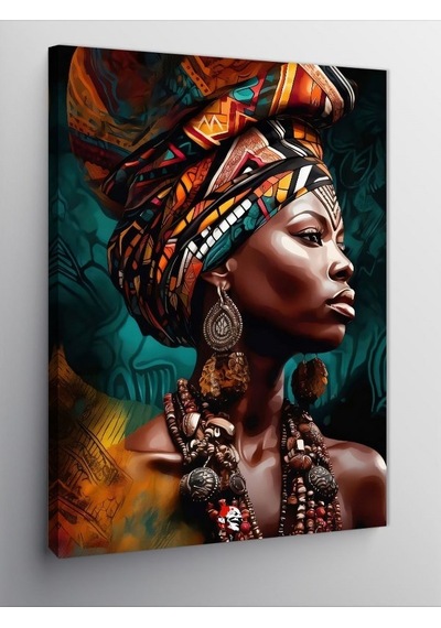 Kanvas Tablo Afrikalı Kadın 100cmx140cm