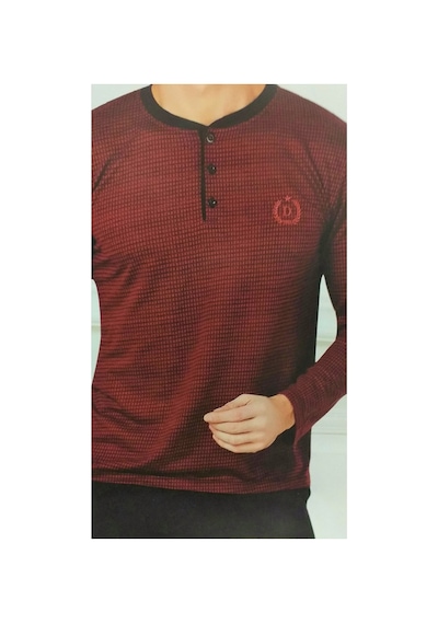 Dowry Uzun Kol Erkek Pijama Takımı Bordo