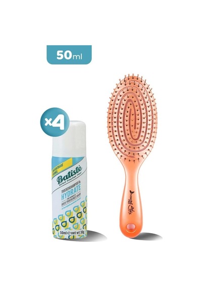 Nascita Üç Boyutlu Oval Saç Fırçası Turuncu Ve Batiste Kuru Şampuan X 4 0