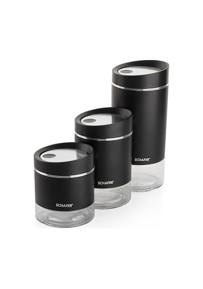 Schafer Silver Touch 3 Boy Kavanoz Seti-siyah Siyah