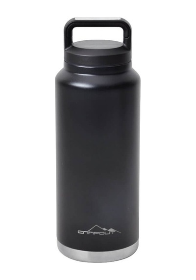 Campout Çift Katmanlı Yemek ve Buz Termosu 1000ml Siyah
