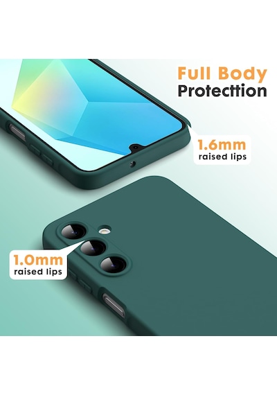 Samsung Galaxy A57 İle Uyumlu Kılıf Içi Kadife Lansman Tasarım Telefon Kılıfı Kapak Koyu Yeşil