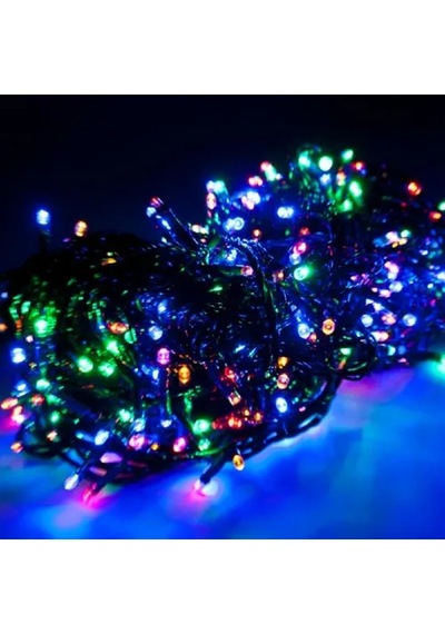 10m 100 Led Damla Uçlu Rgb Işık Siyah Kablo