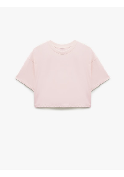 Koton Pamuklu Rahat Kesim Bisiklet Yaka Crop Spor Tişört Açık Pembe 5sak10284nk Pembe Koton Pamuklu Rahat Kesim Bisiklet Yaka Crop Spor Tişört Açık Pembe 5sak10284nk Pembe