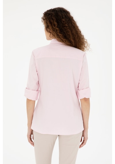U.s. Polo Assn. Kadın Pembe Gömlek Basic 50283987-vr041 Pembe