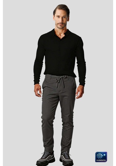 İgs Gri Premium Jogger Erkek Pantolon Dynamic Fit-26057