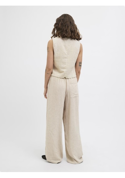 Jack & Jones Kadın Keten Karışımlı Pantolon - Breeze - 12269769 - 1 Feather Gray