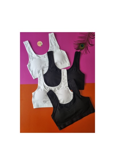 Demirsa Boutique Pamuklu Penye 4'lü Siyah Ve Beyaz Renk Çıkarılıp Takılabilir Pedli Kadın Büstiyer Siyah-beyaz Demirsa Boutique Pamuklu Penye 4'lü Siyah Ve Beyaz Renk Çıkarılıp Takılabilir Pedli Kadın Büstiyer Siyah-beyaz