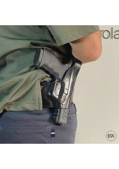 Erolav Sar-9 Ve Tp-9 Uyumlu Yarım Kelebek Dış Taşıma Deri Kılıf Siyah