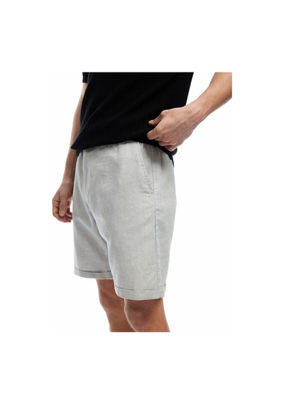 Koton Düğmeli Bermuda Cepli Katlamalı Paça Keten Pamuk Karışımlı Chino Şort Gri Desenli 5sam40015hw Gri Desenli Koton Düğmeli Bermuda Cepli Katlamalı Paça Keten Pamuk Karışımlı Chino Şort Gri Desenli 5sam40015hw Gri Desenli