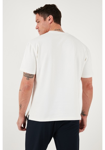 Buratti Pamuklu Regular Fit Bisiklet Yaka Basic Erkek T Shirt 5902772 Ekru