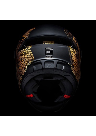 Ruroc At4.0 Carbon Fenrir Kapalı Kask Siyah - Altın