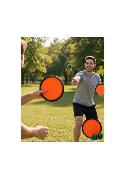 Catch Ball Set Çocuklar İçin Top Yakalama Oyunu Eğlence Seti Çok Renkli