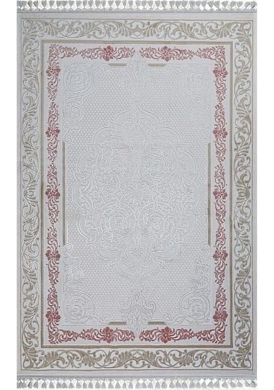 Gabardin Halı Miranda Serisi 4016 Akrilik Halı Salon Oturma Odası Halısı Krem