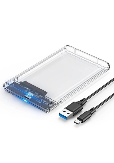 Molix Mx-2426 Usb 3.1 Type-c 2.5 İnç Sata Iıı Şeffaf Hdd/ssd Harddisk Kutusu - 6 Gbps Uasp Destekli