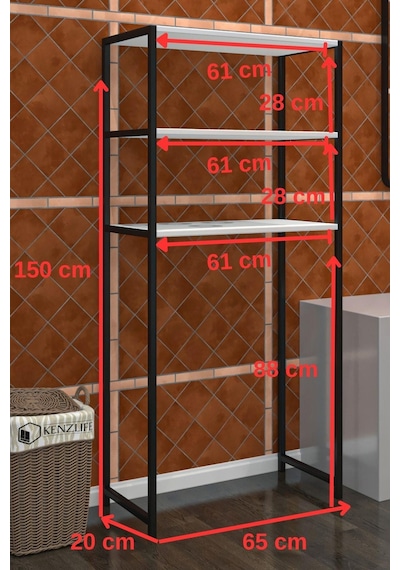 Bakbudaiyi Çamaşır Kurutma Makinesi Dolabı Ayperi Byzsyh 150 065 20 Mat Suntalam Metal Siyah Boya Beyaz - Siyah Bakbudaiyi Çamaşır Kurutma Makinesi Dolabı Ayperi Byzsyh 150 065 20 Mat Suntalam Metal Siyah Boya Beyaz - Siyah