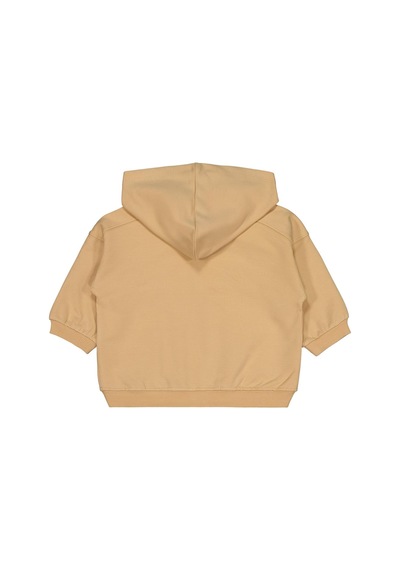 Civil Baby Civil Basic Timeless Kapüşonlu 6-18 Ay Hırka - Kahverengi Sütlü Kahve