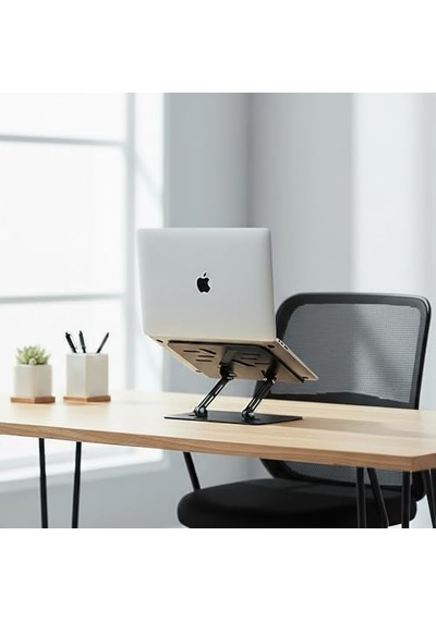 Prexua Flexer Ayarlanabilir Ergonomik Laptop Standı - Tablet Standı - Metal - Siyah - Flx2320bl Siyah 1