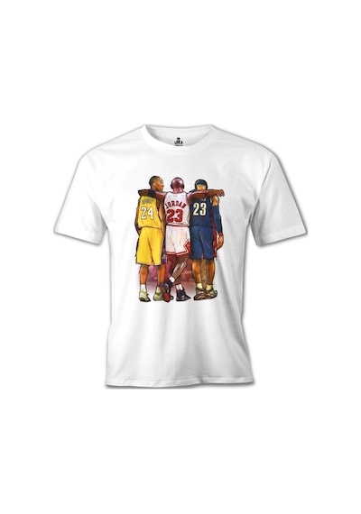 Basketball - Jordan & James & Bryant Beyaz Erkek Tshirt Basketball - Jordan & James & Bryant Beyaz Erkek Tshirt
