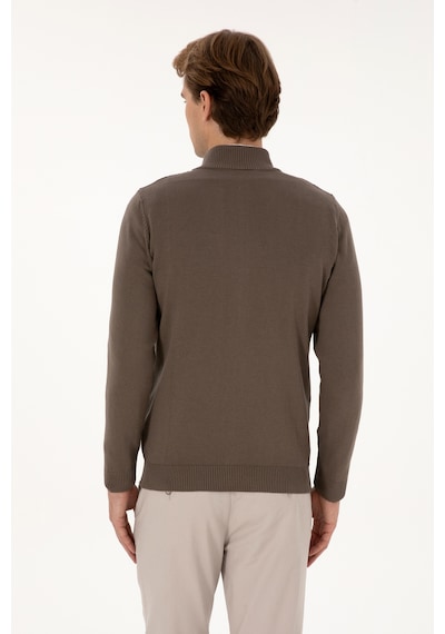 U.s. Polo Assn. Erkek Vizon Hırka Triko 50307800-vr052 Vizon